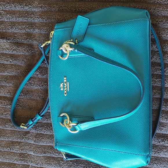 COACH SMALL CHRISTIE CARRYALL IN CROSSGRAIN LEATHER F36637 - Picture 1 of 9